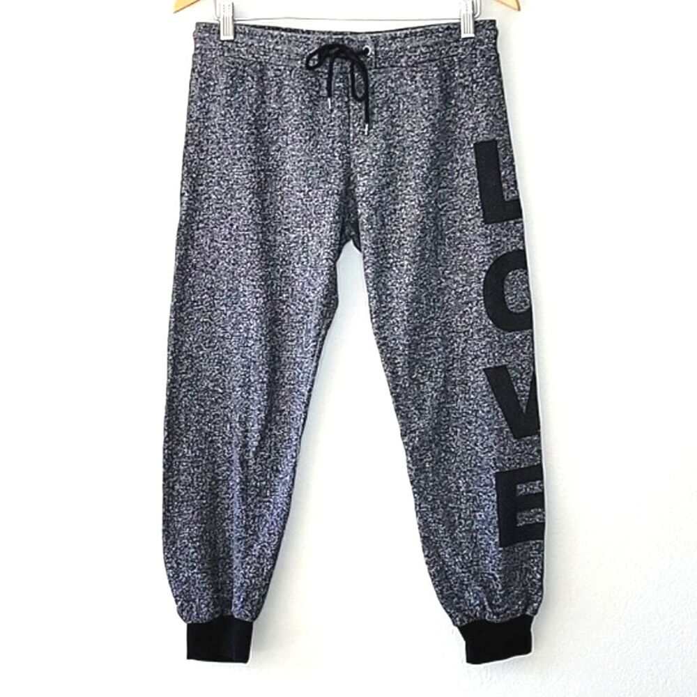 INSPIRED HEARTS Gray Black Casual Pullon Jogger Pants Elastic Waist size L